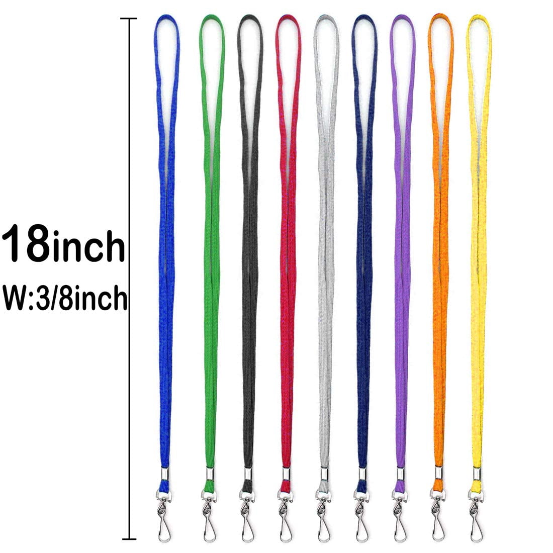 Lanyard 100 Pack Bulk Badge Lanyards For Id Badges Neck Cruise Name Tag Holder