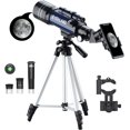 thumbnail image 1 of ESSLNB Telescopios para adultos, telescopio refractor de longitud focal de 700 mm con trípode ajustable AZ y adaptador de teléfono, telescopios 28X-350X regalos para niños y principiantes en astronomí, 1 of 4