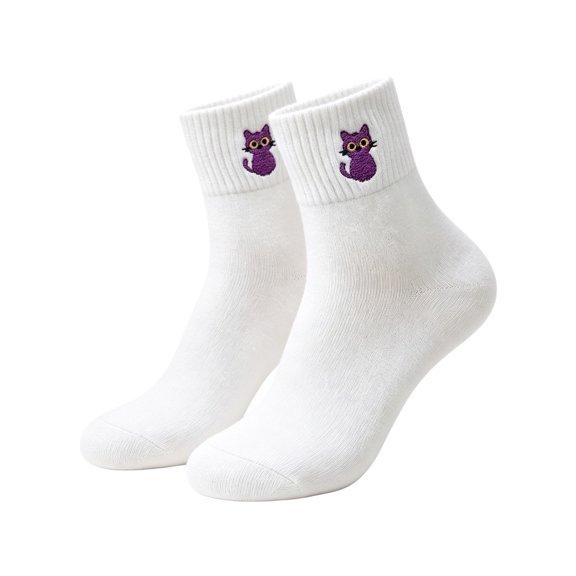 Halloween Compression Socks Women Cotton Cute Novelty Embroidered Pattern Ankle Socks 5 Pairs Of Ankle Socks for Women