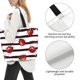 thumbnail image 3 of Balery Ladybugs on Black and White Striped1 Bolsa Tote Estilo Estético con Cremalleras, Bolsa de Hombro, Bolsa de Compras Grande y Plegable, 3 of 8