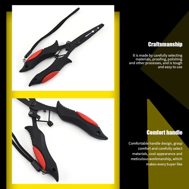 Alicates De Pesca Pinzas para peces Agarre cómodo Fórceps para el control de peces Suministros para exteriores (rojo)