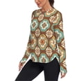 thumbnail image 2 of FORMRS Womens Long Sleeve Shirts UPF 50+ Sun Protection Quick Dry Fishing Hiking Tops, Size S-2XL, Retro Blossom Flower, 2 of 8