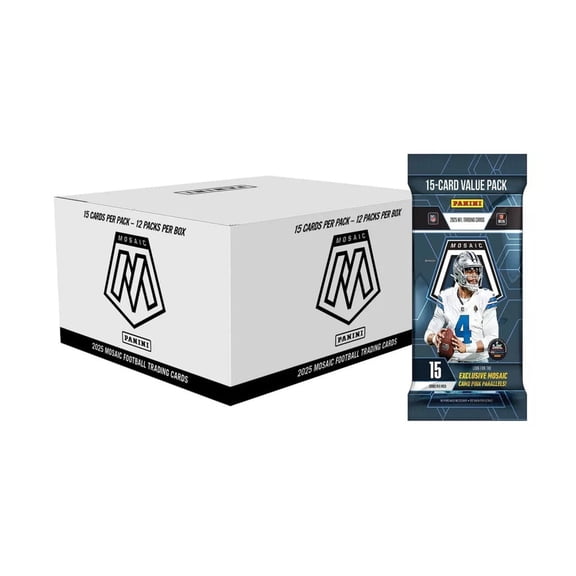 2025 Panini Mosaic NFL Football 15ct Fat Value Pack Box