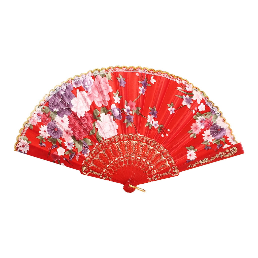 13 inches silk Chinese Scenery fan with Chinese Writing US seller fast shipping 