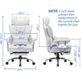 thumbnail image 3 of Desk Office Chair 400LBS, Big High Back PU Leather Computer Chair, Executive Office Chair with Leg Rest and Lumbar Support My Lux Decor Round, 3 of 15