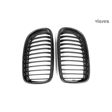 - Vicrez BMW 3 Series E90 E91 2009-2011 Carbon Fiber Kidney Grille - vz100385