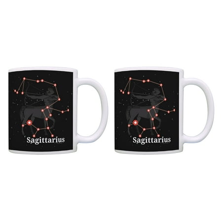

ThisWear Sagittarius Gift Set Constellation Zodiac Mugs Sagittarius 11 ounce 2 Pack Coffee Mugs Multi