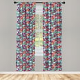 thumbnail image 3 of Ambesonne Colorful Curtains, Botanic Spring Pattern, Pair of 28"x63", Multicolor, 3 of 5