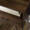 thumbnail image 6 of Croft Mid-Century Modern Metal Hairpin Leg 1-Drawer End Table Set in Dark Walnut, 6 of 7