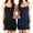 2PK: BLACK/NAVY, variant on Women & Juniors Solid Plain Adjustable Spaghetti Strap Camisole Mini Dress Tank Top (RUBY BURGUNDY, Large)