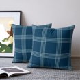 thumbnail image 2 of Pillow Covers 26x26 Set of 2, Blue Checkered Throw Pillow Covers Decorative Couch Cushion Cover, Farmhouse Buffalo Plaid Modern Microfiber Soft Square Pillowcases for Bedroom Living Room Sofa, 2 of 9