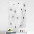 thumbnail image 1 of Spider Web Tapestry, Pale Colored Webs with Spiders Scary Black Insects Sticky Network, Fabric Wall Hanging Decor for Bedroom Living Room Dorm, 5 Sizes, Black Pale Grey White, by Ambesonne, 1 of 1
