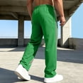 thumbnail image 3 of Joggers for Men Color Block Loose Fit Casual Elastic Waist Drawstring Pants Outdoor Straight Leg Fitness Pants Solid Color Lounge Joggers with Pockets, 3 of 6