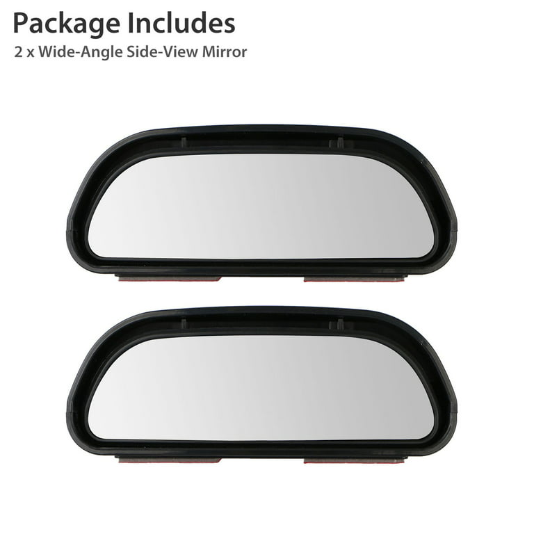 Angel View Wide-Angle Rearview Mirror - As Seen On TV - Black Convex Car  Mirror