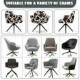 thumbnail image 6 of Whosucclay Daisy Cow Print Curved Back Accent Chair Slipcovers Stretch Office Chair Protector Non-Slip Curved Back Bar Stool Slipcovers with Arms for Living Room, Vanity, Party, 6 of 7
