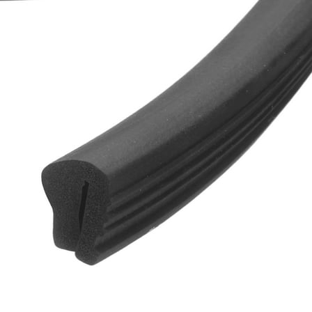 Uxcell Rubber Edge Trim, 1/16"(2mm) x 3.3Ft Length EPDM U Channel Edge Protector U Shaped Gasket for 0.5-2mm Mirror Glass Protector, Black (12x16mm)