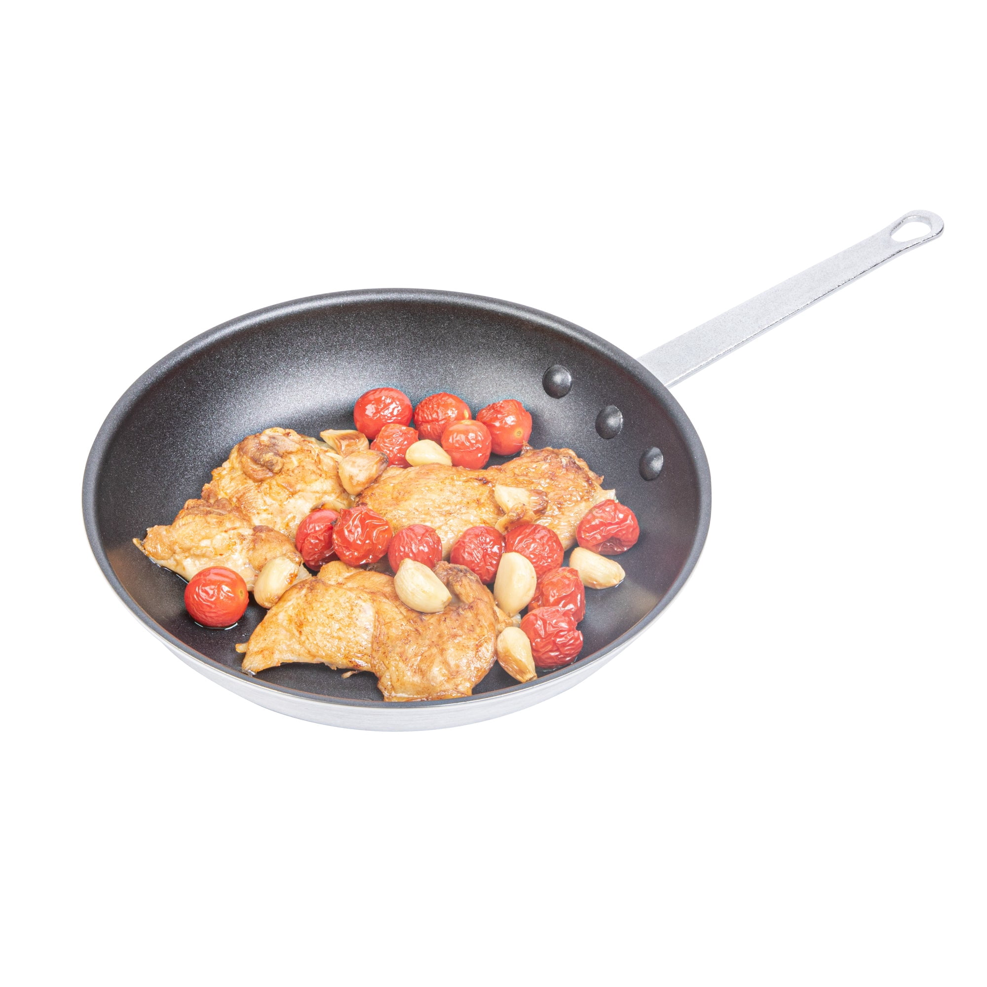 Restaurantware-Met Lux 10 Inch Fry Pan, 1 No-Stick Frying Pan - Induction-Ready, Triple-Riveted, Black Aluminum Cooking Skillet, Durable, For Searing, Sautéing, And Browning Food