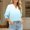 Light Blue, variant on Drovellove Women's Casual Button Down Up Cardigan 3/4 Sleeve Tops and V Neck - Soft Daily Knit Jacket for Street Style, Office, or Weekend Outings