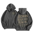 thumbnail image 3 of Jesus Loves You Hoodie Christian Sweatshirt Jesus Gifts Pullover Tops Streetwear Gift Y2K Clothes, Dark Gray, 3 of 5