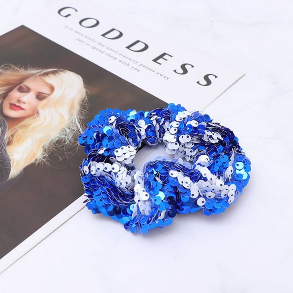 PAMINGONO Decorative Ponytail Holders Hair Ties For Toddler Girls Blue 1Set