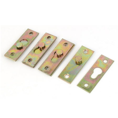 

Unique Bargains Furniture Bed Rail Hook Plate Bracket Connector Brass Tone 4pcs