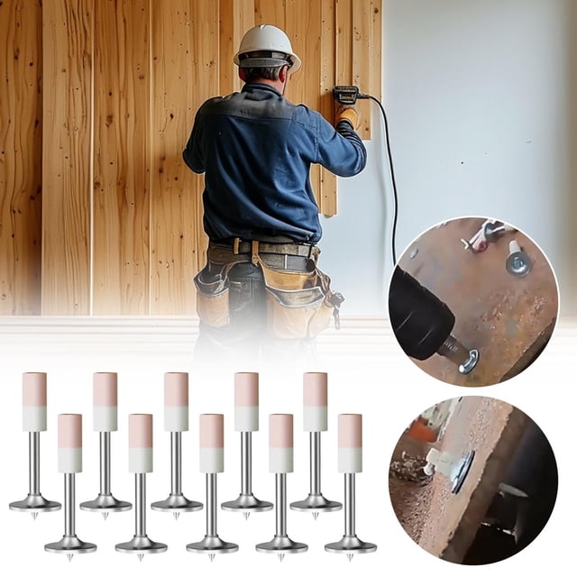 Fiudx Tornillo Pequeño para Clavos, Construcción Robusta de Acero Redondo, Fácil Instalación Vertical, Silencioso y de Bajo Consumo, Ideal para Techos y Estructuras de Acero, Multiusos, 10 Piezas Por