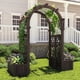 thumbnail image 3 of Yeshouse Pérgola de madera para jardín con jardineras, columpio y pérgola. Enrejado de arco exterior para plantas trepadoras, enredaderas y uvas. Ideal para bodas y fiestas en el patio, 3 of 6