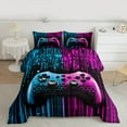 thumbnail image 2 of Feelyou Blue Pink Gamepad Bedding Comforter Set, Video Gaming Gamer Twin Comforter Sets, Teens Kids Boys Girls Reversible Bedding Set, Breathable Home Decor, 2-Piece, 2 of 8
