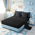 thumbnail image 3 of Manfei Blue Coquette Bow Knot 7-Piece King Bedding,Cartoon Bowtie Pattern King Bed in a Bag,Black Reversible, 3 of 7