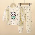 thumbnail image 2 of TOWED22 Toddler Baby Boy Fall Clothes Long Sleeve Crewneck Sweatshirt Top Casual Pants Set Cute Infant Winter Outfits Size:6-12 M,Color:Yellow, 2 of 5