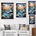 thumbnail image 4 of Designart "Blue Orange Iceberg Arctic Majesty" Nautical & Beach Floater Framed Canvas Art Print, 4 of 7