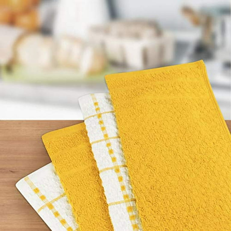 Utopia Towels Kitchen Towels, 15 x 25 Inches, 100% Ring Spun Cotton Super  Soft and Absorbent Yellow Dish Towels, Tea Towels and Bar Towels, (Pack of  12) 