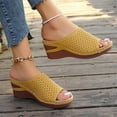 thumbnail image 6 of Summer Sandals for Women 2026 Big Wedge Fish Mouth Hollowed-out Thick Bottom One Line Beach Slippers, 6 of 8