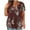 Z1-Red, variant on Womens Plus Size V-Neck Tie-Dye Print Button Short Sleeve Tops T-Shirts Blouse