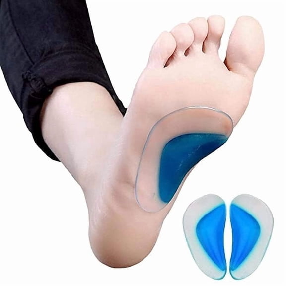 Silicone Gel Orthopedic arch support flat feet Plantar Fasciitis Orthotic Heel Pain Cushion, Arch Support Pad for Heel Pain (1 Pair)