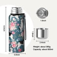 thumbnail image 7 of 20 Oz Husky Dog Flower Floral Coffee Tumbler Double Wall Insulated Stainless Steel Water Bottle | Metal Reusable Thermoses Flask with Cup Cap | Leak & Sweat Proof with Anti-Dust Lid, 7 of 7