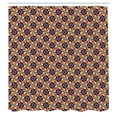 thumbnail image 2 of Ambesonne Modern Shower Curtain, Retro 60s 70s Triangles Art, 69"Wx70"L, Apricot Purpleblue, 2 of 4