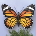 thumbnail image 2 of Hand-Painted Metal Monarch Butterfly Wall Art Sculpture, 10″×7″×2″, 2 of 5