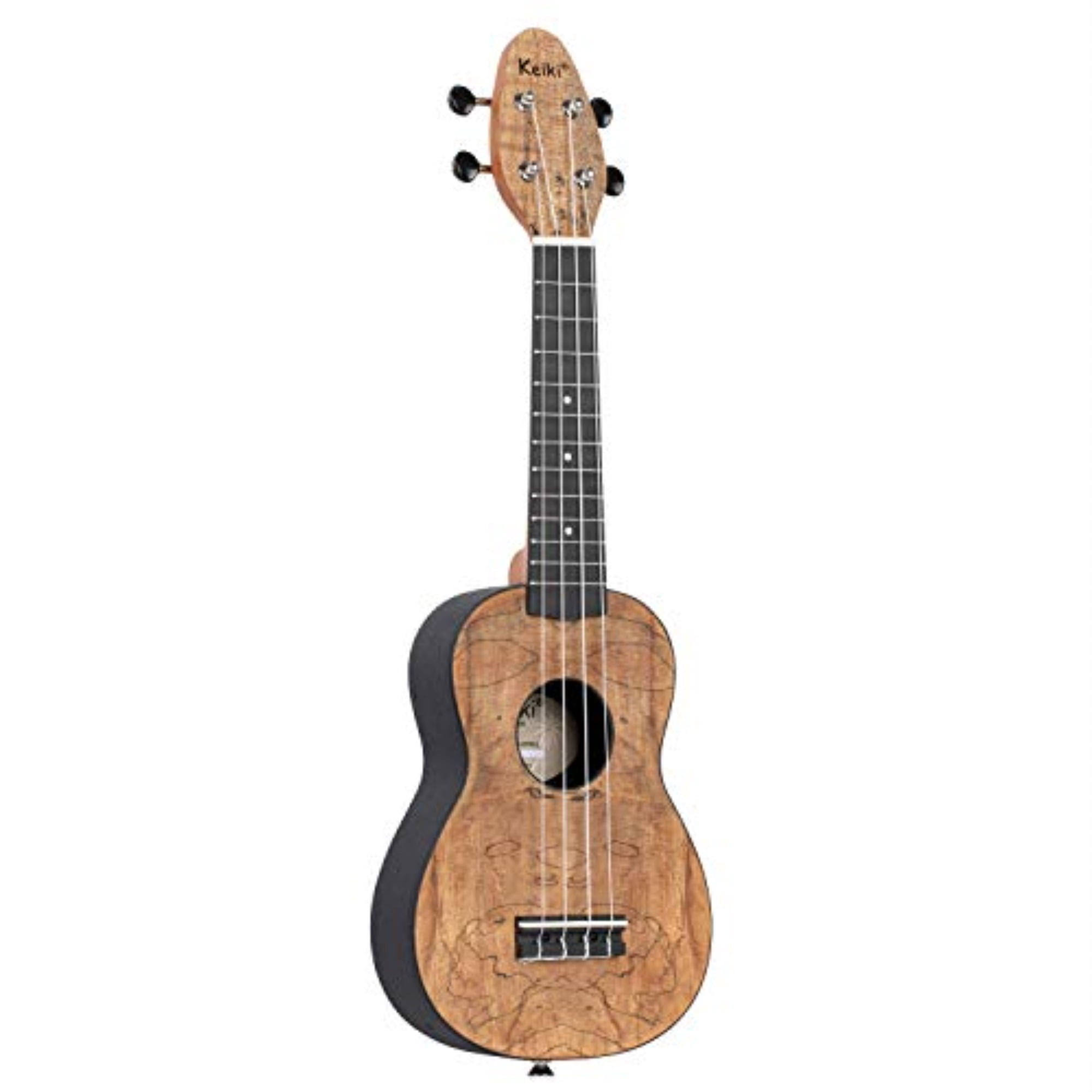 Keiki? Exotic Wood Series Soprano Left-Handed Ukulele Pack - Icludes: Tuner, Picks, Strap & Tote Bag