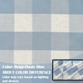 thumbnail image 5 of Buffalo Plaid Semi Sheer Curtains 84 Inches Long,Beige-Dusty Blue Buffalo Check Drapes for Bedroom Living Room,Farmhouse Gingham Window Treatment,Rod Pocket,40" Wx84 Lx2,Beige-Dusty Blue, 5 of 8