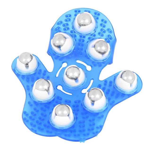 Guante de masaje anticelulítico (azul), cepillo masajeador anticelulítico Guante de masaje corporal Cosmopolitan Masajeador manual antiestrés