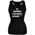 thumbnail image 1 of Husband is My Superhero Juniors Soft Tank Top Black MD, 1 of 1