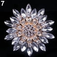 thumbnail image 4 of SmartBy Women Fashion Shiny Alloy Rhinestone Flower Wedding Bridal Bouquet Brooch Pin, 4 of 6
