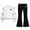 Black, variant on Auroural Girls Clothes Sets Size 8 Girls Bow Sweatshirt Crewneck Long Sleeve Pullover Top Girl's Bowknot Print Top Long Pants Two-Piece Set Kids Big Girls, Drop Shoulder, School 5-15 Years