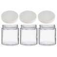 thumbnail image 1 of Frascos Mason de vidrio de 16 oz con boca extra ancha, frascos de almacenamiento de una pinta con tapas - Tapas de almacenamiento de plástico blanco - Hecho en EE. UU. - Frascos de vidrio de una, 1 of 8