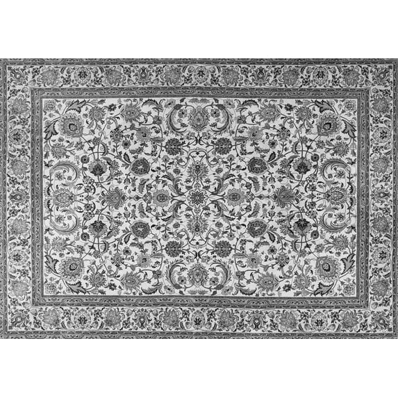Ahgly Company Indoor Rectangle Persian Gray Traditional Area Rugs, 3' x 5'