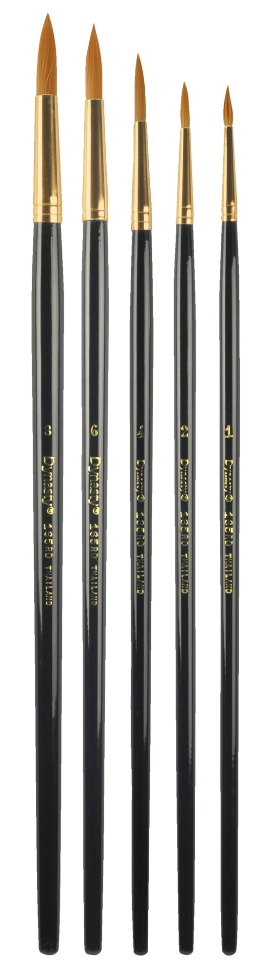 Dynasty B-1650 Art Education Round Paint Brushes, Classroom Cylinder, Set of 60