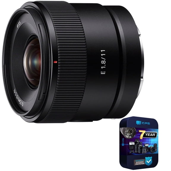 Sony E 11mm F1.8 APS-C Ultra-Wide-Angle Prime for APS-C Cameras (SEL11F18) Bundle with 7 Year CPS Enhanced Protection Pack