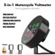 thumbnail image 1 of Motorcycle Voltmeter Time Temperature Display Table LED 5-in-1 Night Vision, 1 of 4