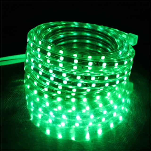 Tira de luces LED SMD 5050 AC 220V impermeable para exteriores cinta de luz LED Flexible de 220V con enchufe de alimentación de 1M/2M/3M/4M/5M/6M/10M/15M/20M/25M